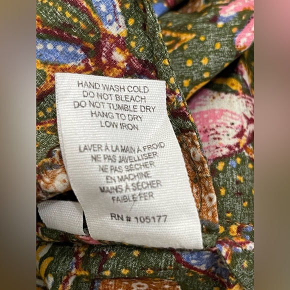 Ulla Johnson Devya Green MultiColor Floral Puff Sleeve Ruffle Shift Dress Size 6 - Picture 10 of 10